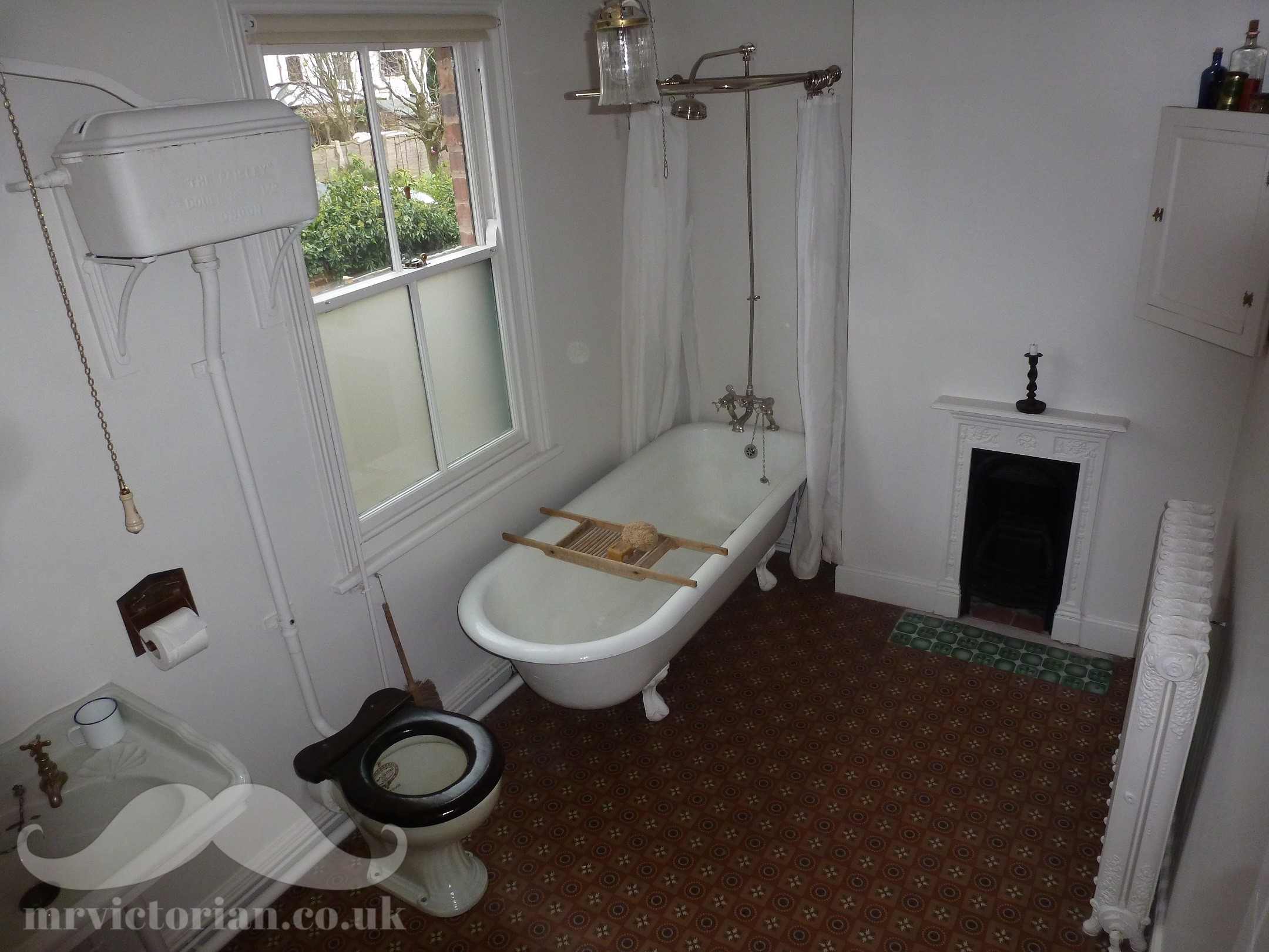 Edwardian bathroom with original fittings Victorian house tour. Visit www.mrvictorian.co.uk