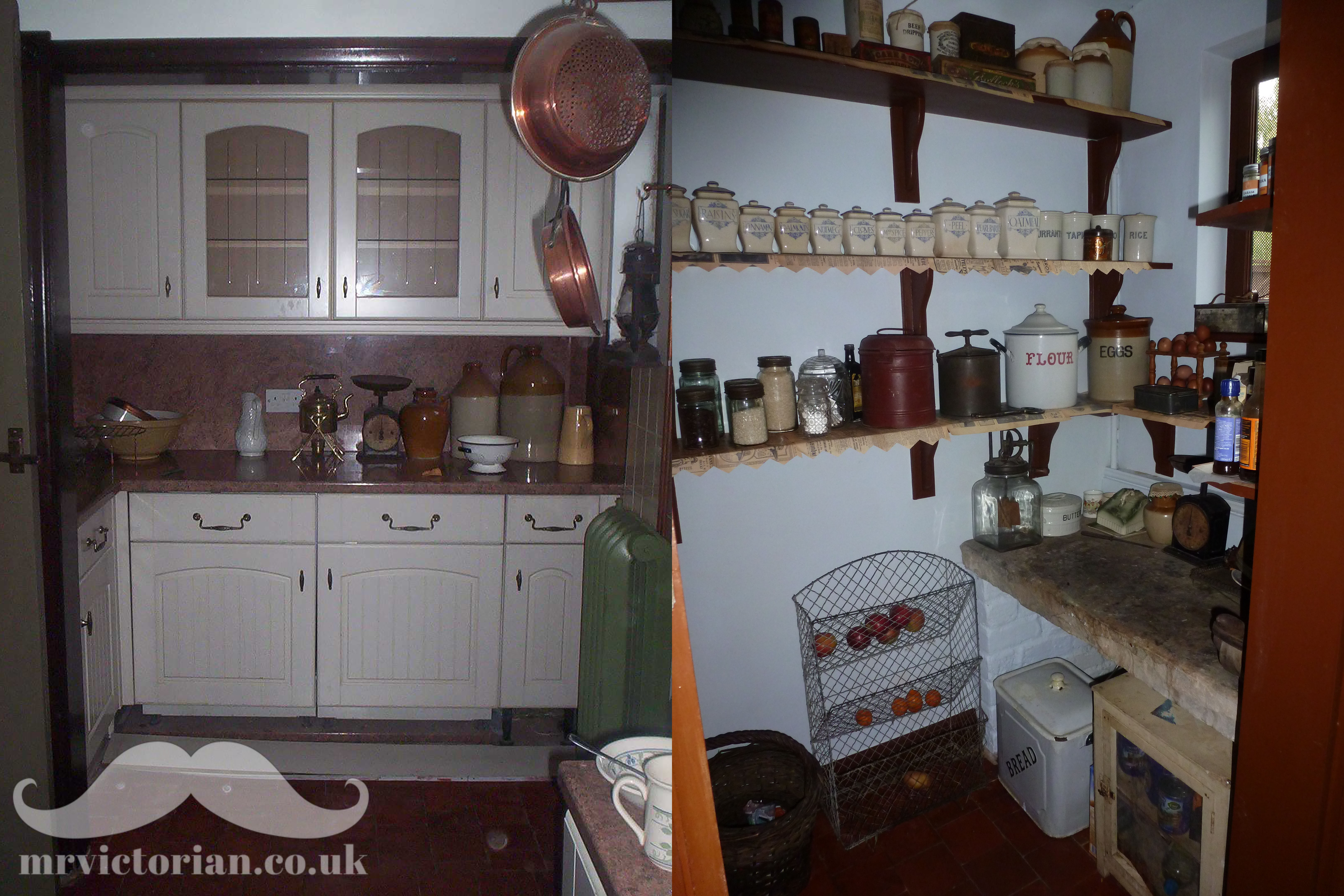 Victorian house before pantry kitchen shelves kitchenalia