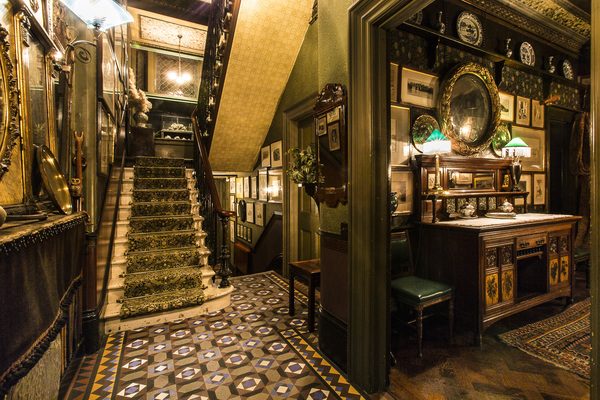 Top ten Victorian interiors Linley Sambourne House Kensington halllway Aesthetic Movement stairs