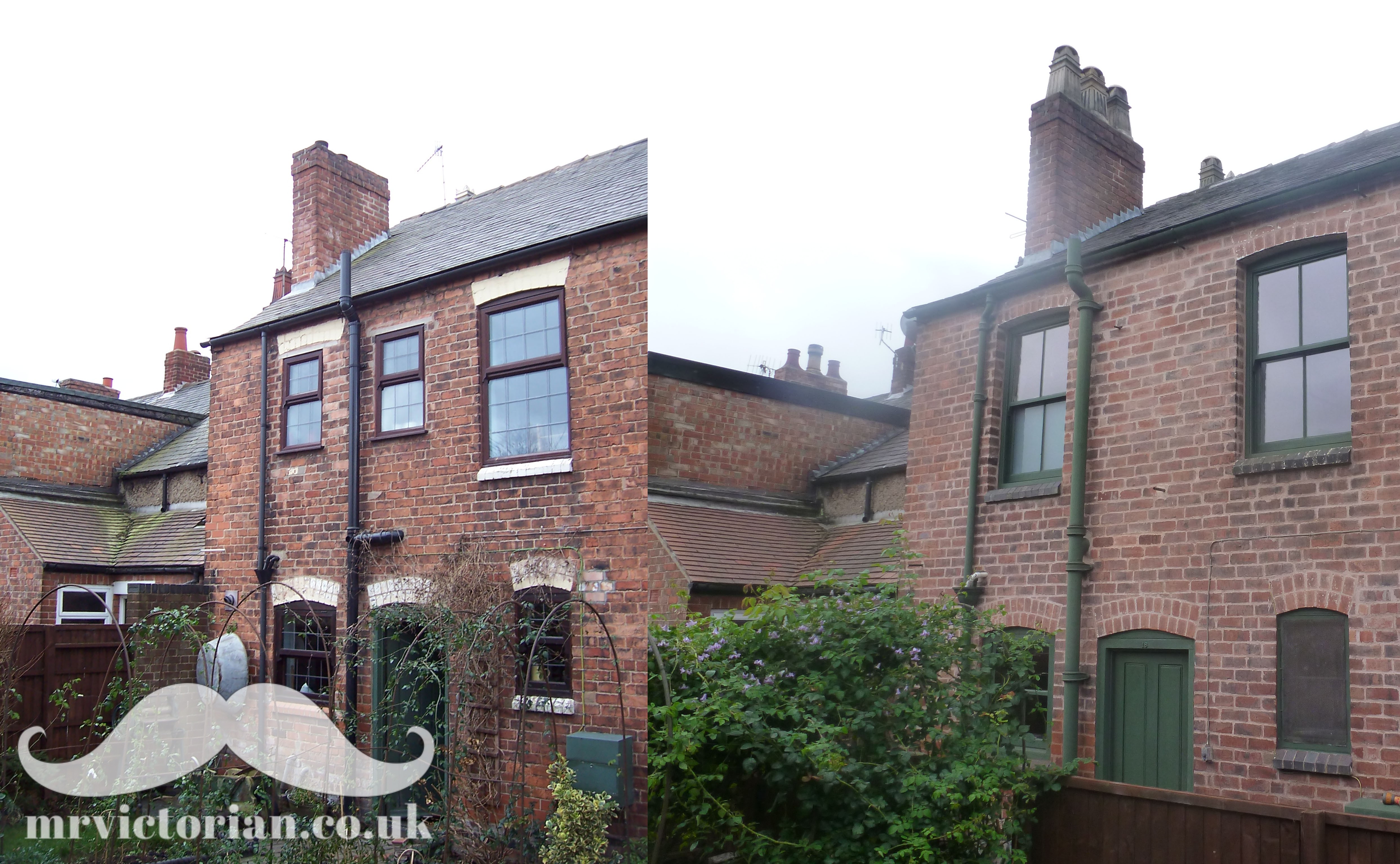 Victorian bathroom sash window before and after 