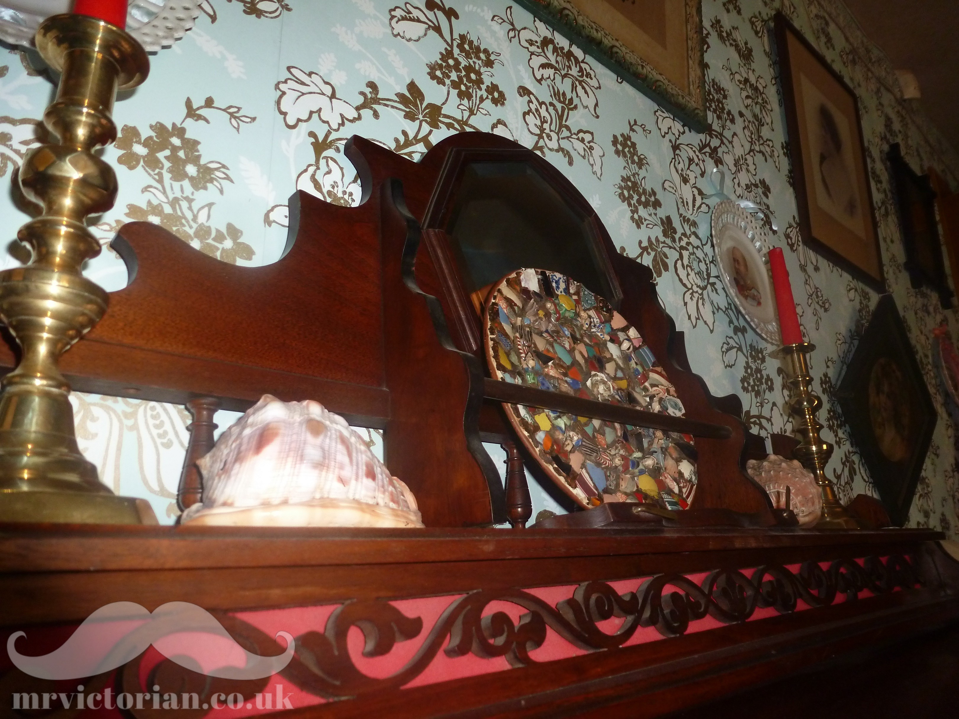 Victorian patchwork plate parlour organ harmonium