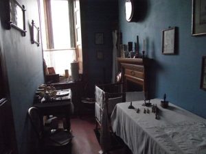 Lanhydrock nursery scullery blue walls National Trust