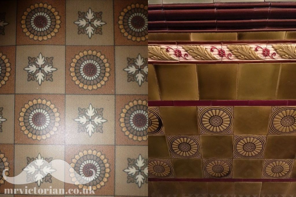 Linoleum flooring tiles pub Victorian Edwardian 