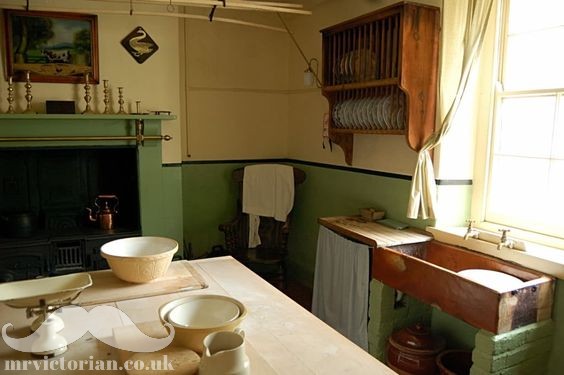 Victorian kitchen sink range scullery plate rack