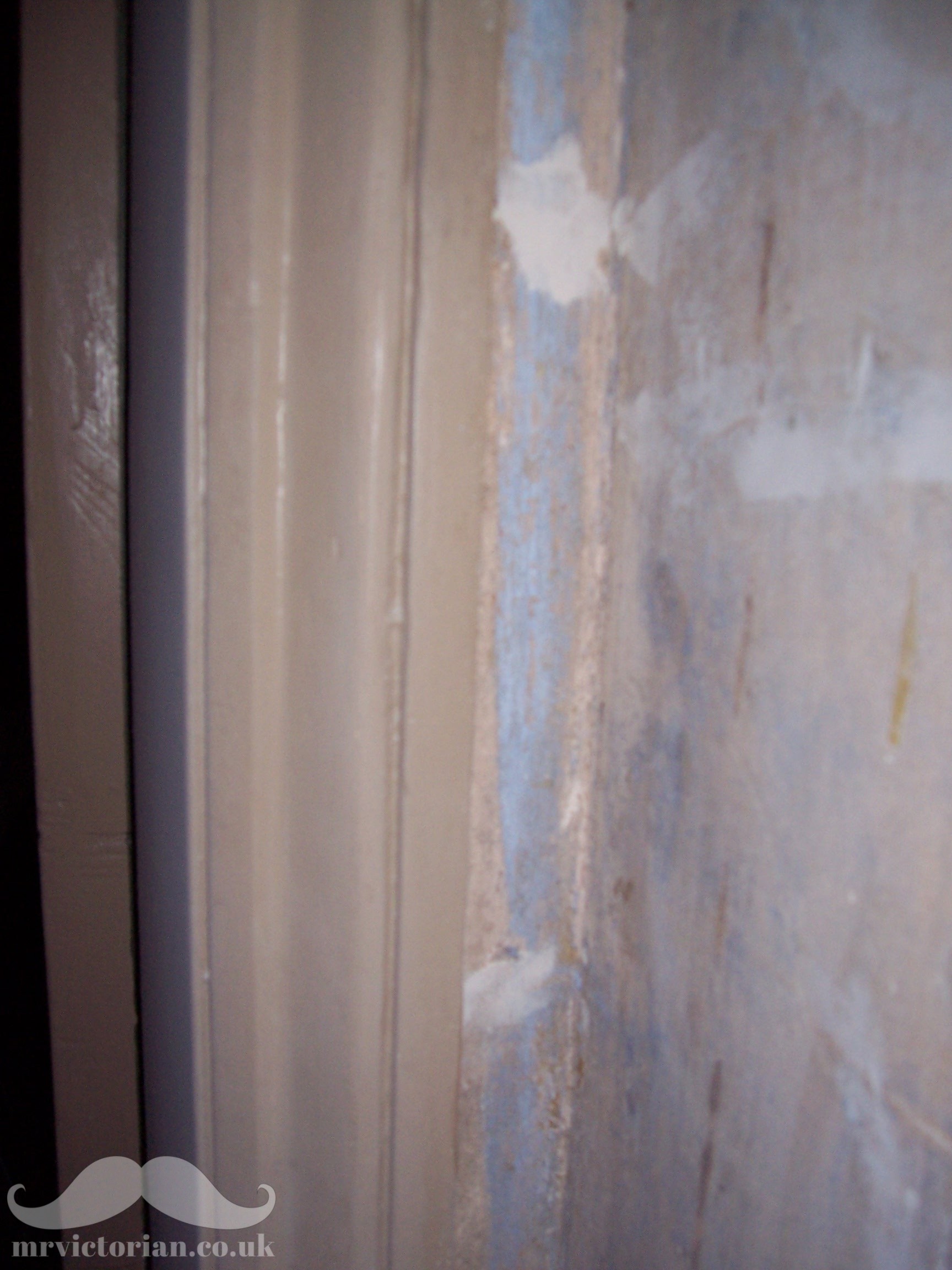 Victorian blue distemper paint walls
