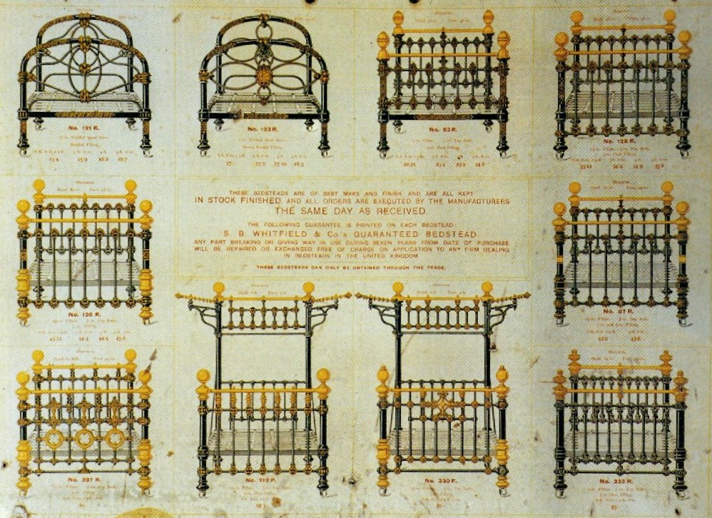 Whitfield and Sons bed catalogue showing original paint schemes